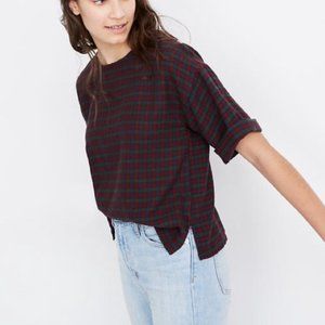 Madewell Red Plaid Top - Size Small
